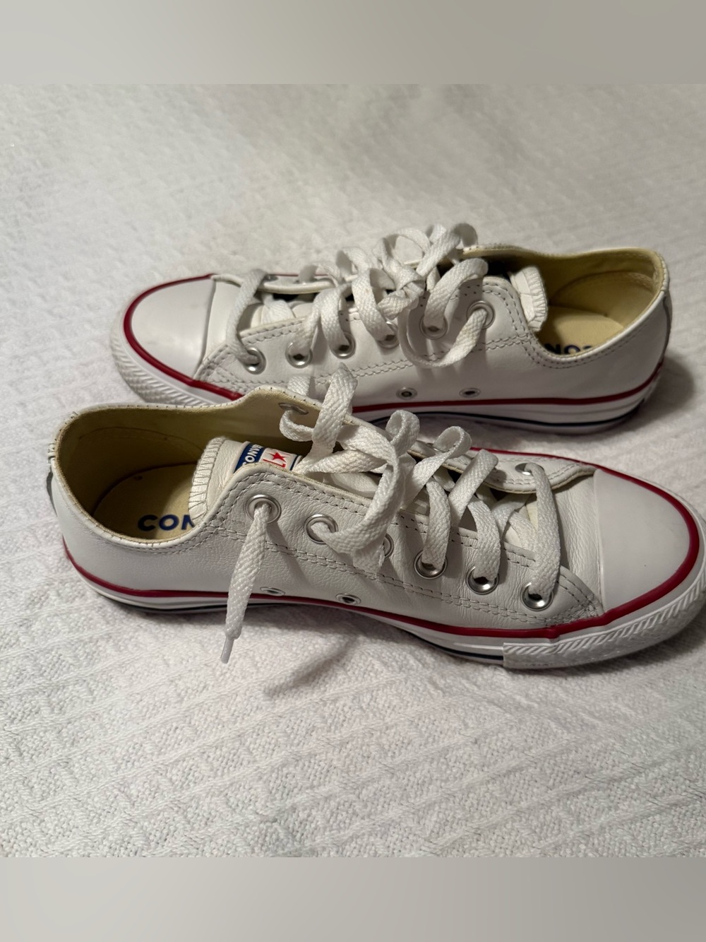 Converse leather White Low-Top Sneakers